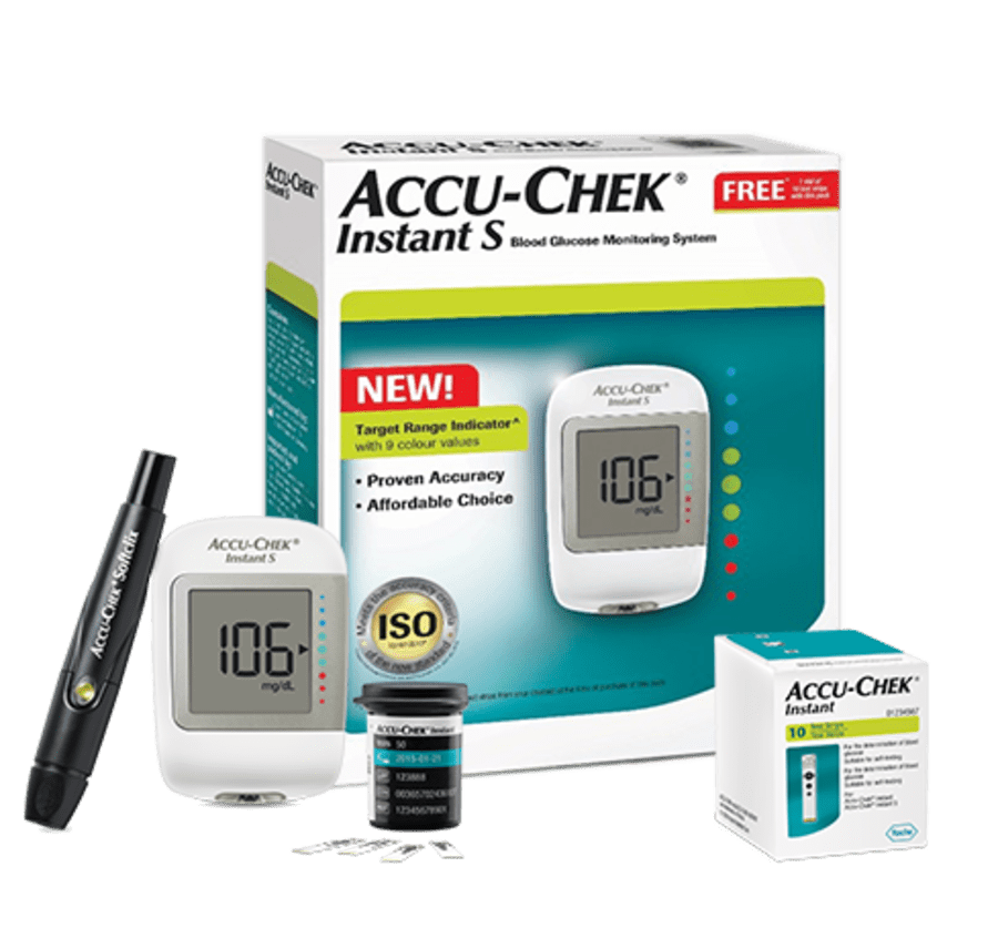 Accu-chek Instant S Meter Kit + Free 10 Strips