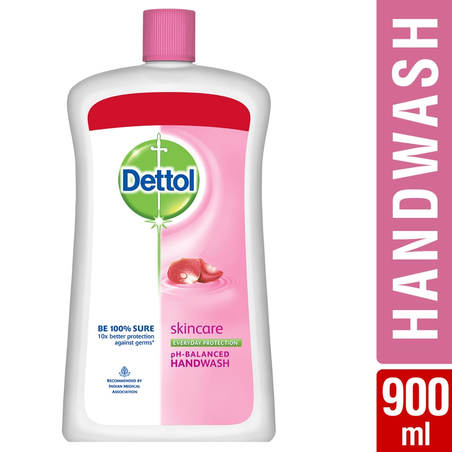 Dettol Ph-balanced Liquid Handwash Refill Jar, Skincare- 900 Ml