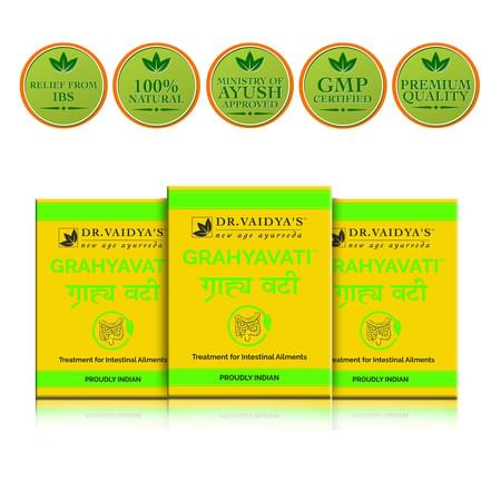 Dr. Vaidya's Grahyavati Pills Pack Of 3 (72 Pills) (medicines For Indigestion)