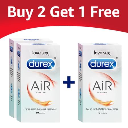Durex Condoms, Air Ultra Thin - 10 Pieces - (buy 2 Get 1 Free)