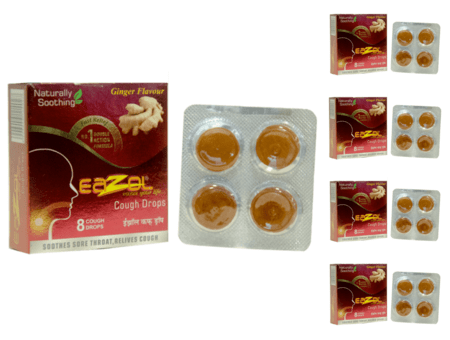 Eazol Lozenges Ginger Flavour Super Saver Pack Of 5 X 8pcs