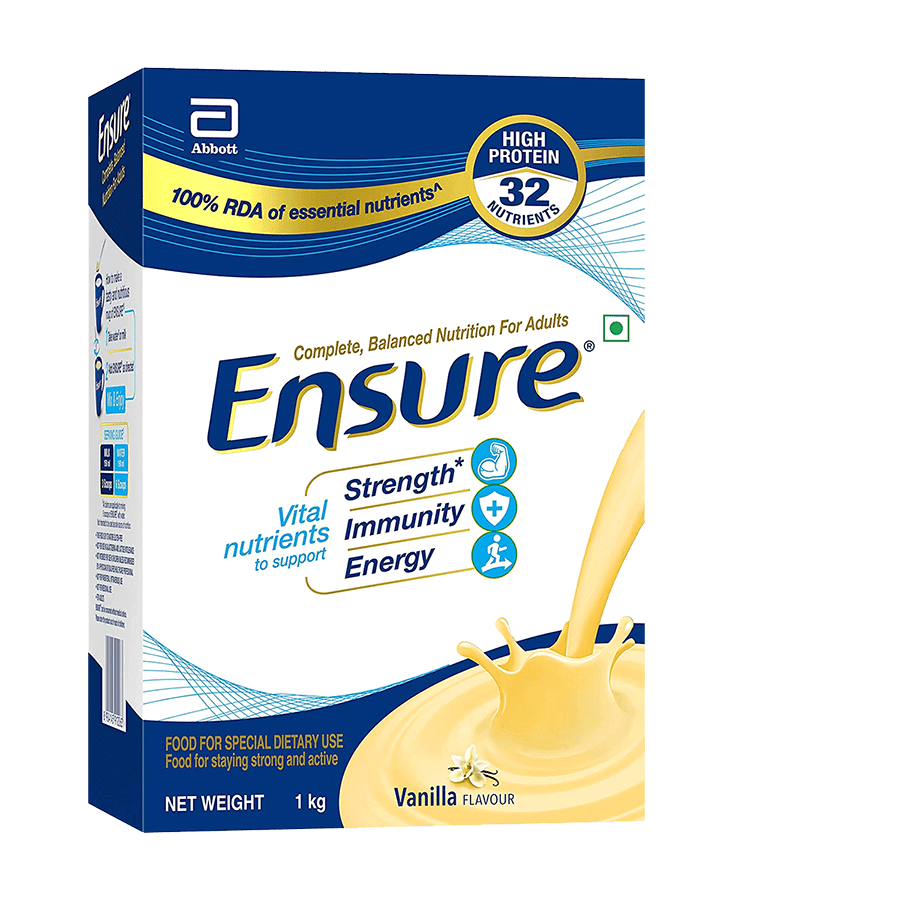 Buy Ensure Vanilla Powder Refill 1kg Online at MIN 20 OFF PharmEasy