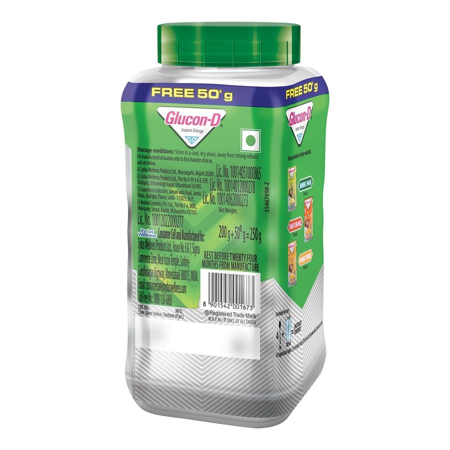 Buy GluconD Instant Energy Health Drink Regular 200gm Jar (Extra