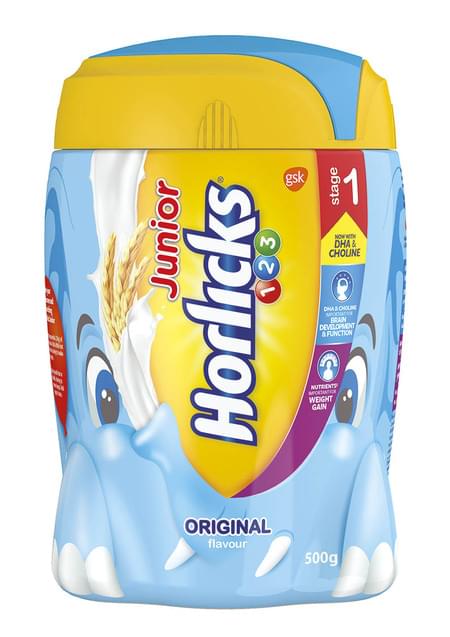 Junior Horlicks Stage 1 (2-3 Years) - Health & Nutrition Drink (original Flavor) 500gm Pet Jar