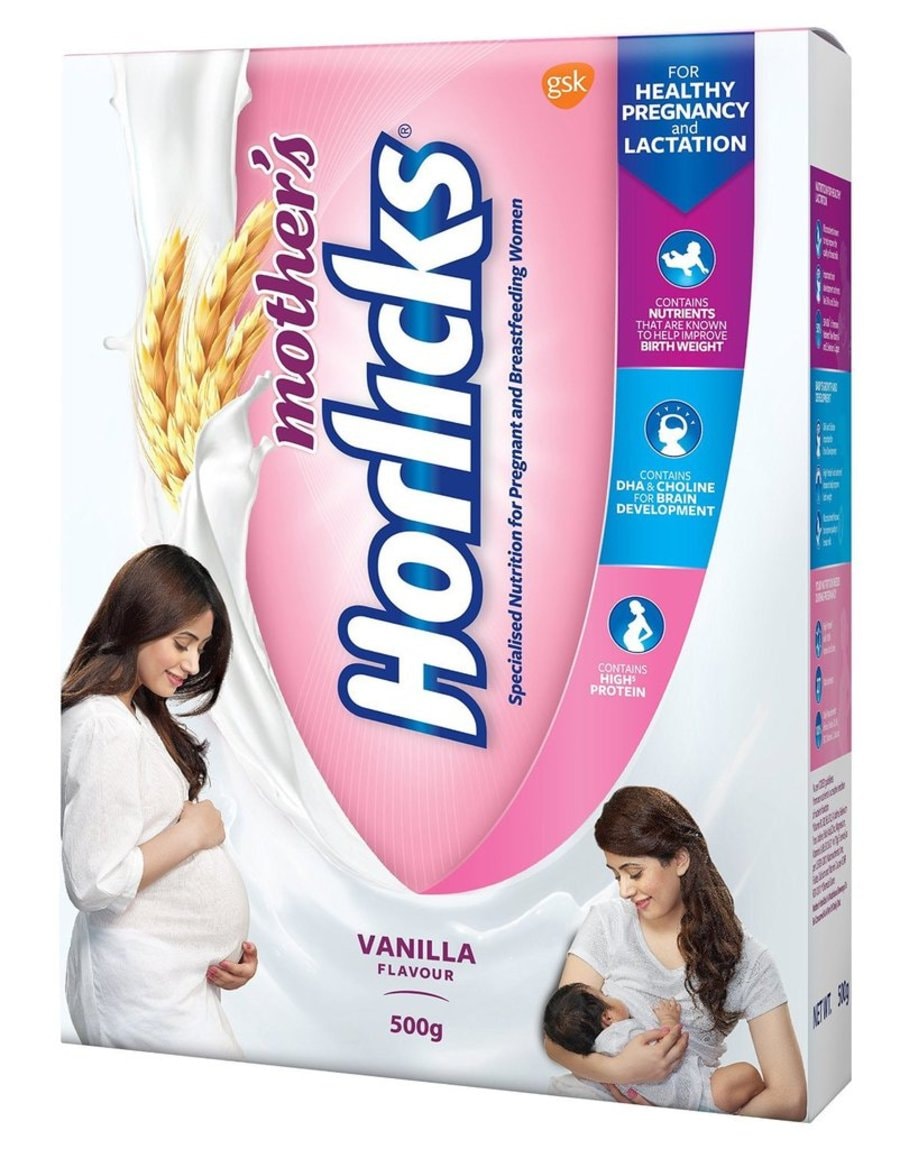 Mother's Horlicks - Health & Nutrition Drink (vanilla Flavor) 500gm Refill Pack