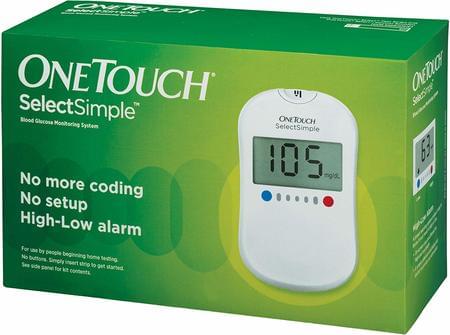 Onetouch Select Plus Simple Glucometer With 10 Free Strips
