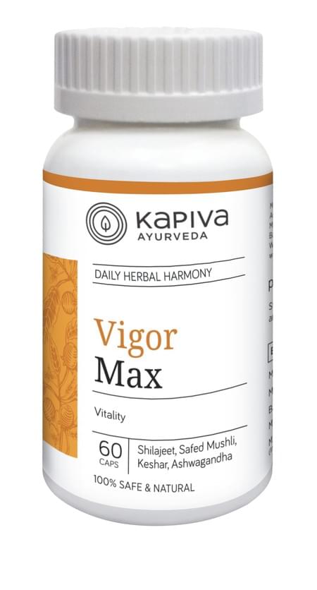 Kapiva Vigor Max Capsules 500 Mg - 60 Capsules Increases Vitality And Stamina 100% Natural