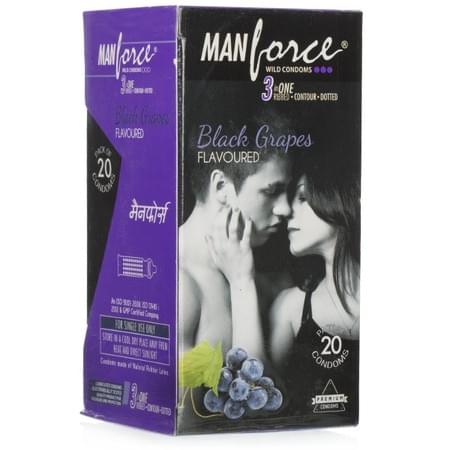 Manforce Wild Black Grapes Condoms - Super Saver (2 X 20s)