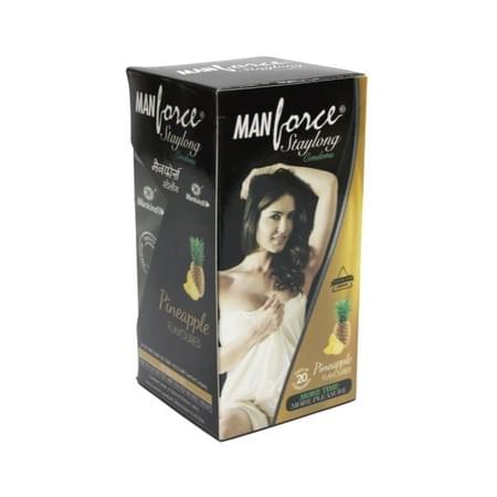 Manforce Staylong Pineapple Flavoured Condoms - Super Saver (2 X 20s)