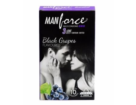 Manforce Wild Condoms Black Grapes Pack Of 10