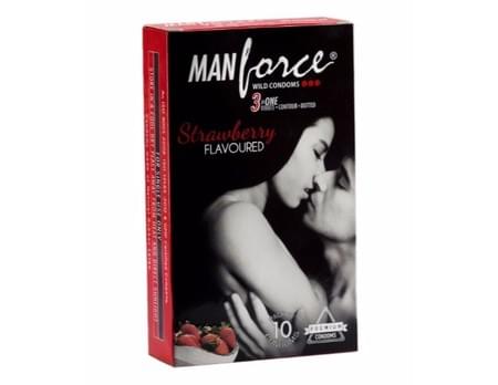 Manforce Wild Condoms Strawberry Pack Of 10