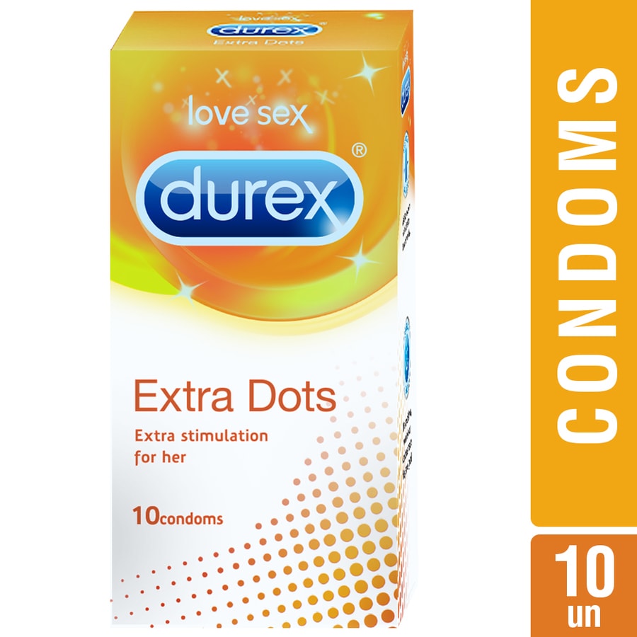 Durex Condoms, Extra Dots- 10 Pieces
