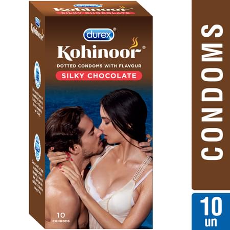 Durex Kohinoor Condoms, Silky Chocolate- 10 Pieces