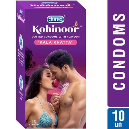 Durex Kohinoor Condoms, Kala Khatta- 10 Pieces