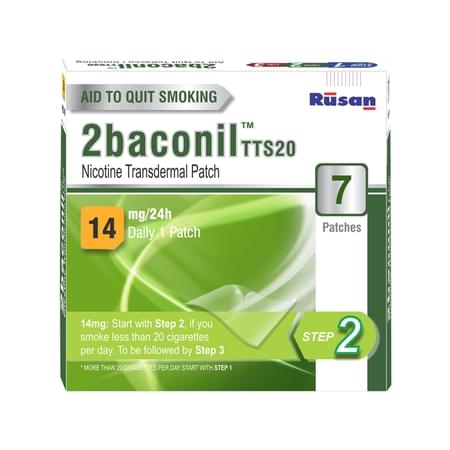 2baconil - 14mg Nicotine Patch For Quit Smoking/tobacco - Step 2