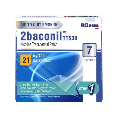 2baconil - 21mg Nicotine Patch For Quit Smoking/tobacco - Step 1