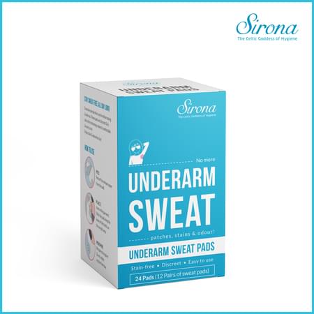 Sirona Under Arm Sweat Pads For Men And Women - 24 Pads