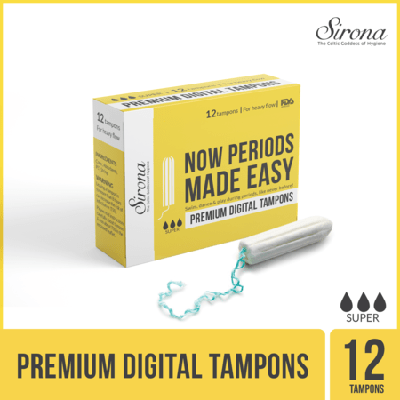 Sirona Premium Digital Tampon Heavy Flow - 12 Pieces