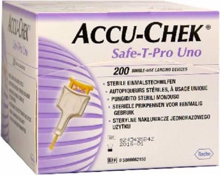 Accu-chek Safe T Pro Uno 200 Lancets